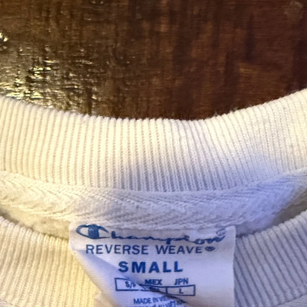 Champion Striped Multicolor Cropped Sweatshirt Small - Picture 5 of 5